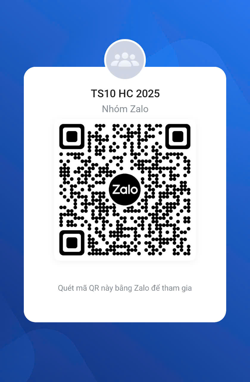 Thông báo tuyển sinh vào lớp 10 năm học 2025-2026